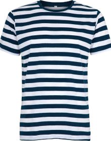 camiseta retro de rayas, diseño, manga corta